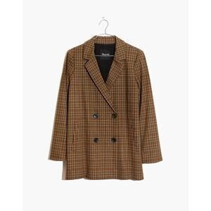 Madewell Caldwell Double-Breasted Blazer In Mandell Plaid - S